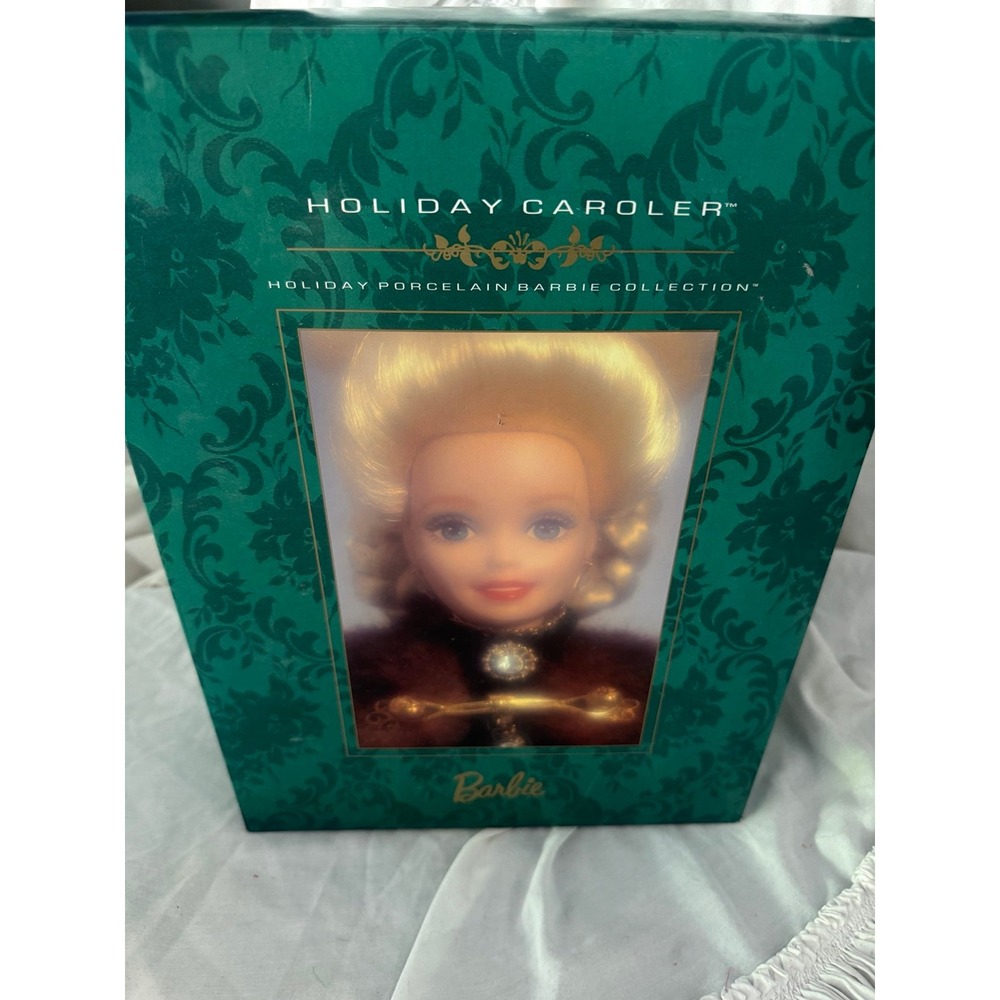 Holiday Caroler Barbie Doll Holiday Porcelain Barbie Collection NIB‎